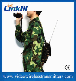 Στρατιωτική τακτική τηλεοπτική συσκευή αποστολής σημάτων COFDM H.264 12KM ΧΩΡΊΣ ΆΜΕΣΗ ΟΡΑΤΌΤΗΤΑ χαμηλή καθυστέρηση κρυπτογράφησης AES256 με μπαταρίες