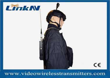 Με μπαταρίες τηλεοπτική συσκευή αποστολής σημάτων COFDM QPSK HDMI αστυνομίας &amp; χαμηλή κρυπτογράφηση καθυστέρησης AES256 CVBS H.264