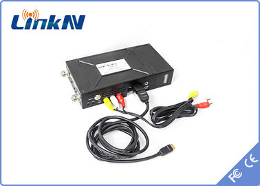 Τακτική διαμόρφωση H.264 με μπαταρίες διπλής κατεύθυνσης ενδοσυνεννόηση κρυπτογράφησης HDMI &amp; CVBS AES256 συσκευών αποστολής σημάτων COFDM Manpack τηλεοπτική