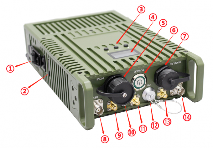 IP66 ραδιο 4W MIMO κρυπτογράφηση 1 πολυ-λυκίσκου 82Mbps 4G GPS/BD PPT WiFi AES ΠΛΕΓΜΑΤΟΣ