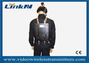 Τηλεοπτική συσκευή αποστολής σημάτων COFDM HDMI Manpack στρατιωτικής αστυνομίας τακτική & διπλής κατεύθυνσης ενδοσυνεννόηση AES256 CVBS με μπαταρίες