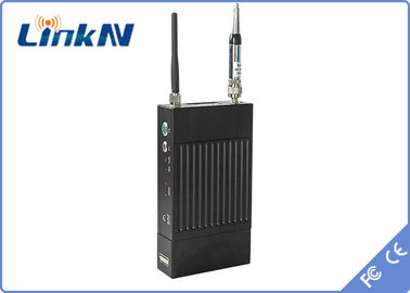 LKAV1506 Στρατιωτικός μεταδότης HD βίντεο COFDM H.264 AES256 κρυπτογράφηση χαμηλή καθυστέρηση 2-8MHz B/W μπαταρία