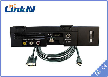Τηλεοπτική διαμόρφωση H.264 συσκευών αποστολής σημάτων COFDM ασφάλειας την κρυπτογράφηση που κωδικοποιεί HDMI &amp; CVBS AES256 με μπαταρίες
