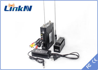 Τηλεοπτική συσκευή αποστολής σημάτων COFDM QPSK HDMI Manpack αστυνομίας &amp; χαμηλή κρυπτογράφηση καθυστέρησης AES256 CVBS H.264