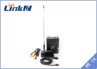LKAV1506 Στρατιωτικός μεταδότης HD βίντεο COFDM H.264 AES256 κρυπτογράφηση χαμηλή καθυστέρηση 2-8MHz B/W μπαταρία