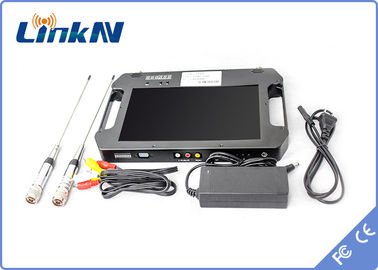Ηλεκτρονικός δέκτης βίντεο COFDM με μπαταρία HDMI CVBS με δέκτη ποικιλομορφίας οθόνης AES256 DC 12V