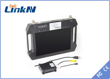 Φορητός τηλεοπτικός δέκτης με μπαταρίες HDMI CVBS COFDM με το συνεχές ρεύμα 12V υποδοχής AES256 ποικιλομορφίας επίδειξης