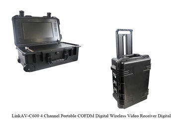 COFDM Βίντεο δέκτη HDMI CVBS με μπαταρία και οθόνη Υποστηρίζει ηχογράφηση κάρτας HDD &amp; TF