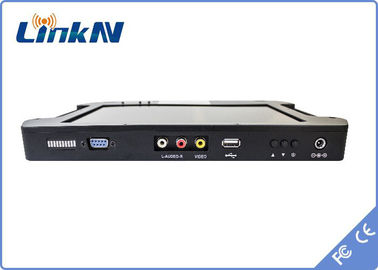 Φορητή τακτική τηλεοπτική κρυπτογράφηση FHD CVBS H.264 δεκτών COFDM QPSK AES256 με την επίδειξη με μπαταρίες